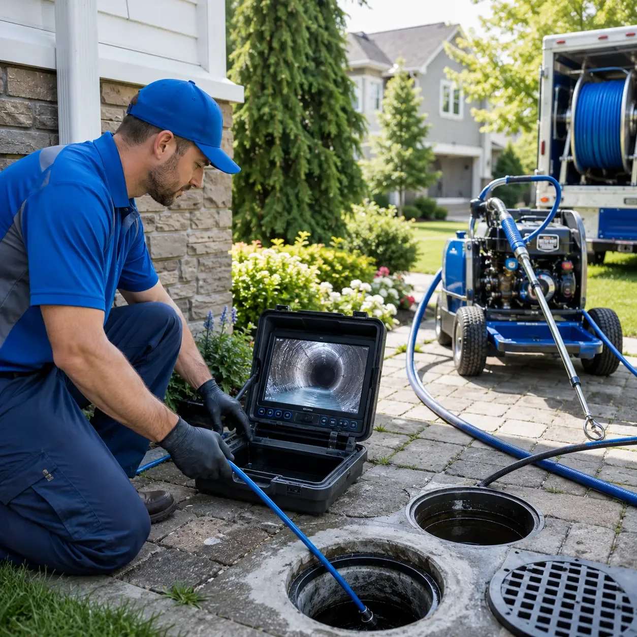 Outdoor drain cleaning professionals serving Claridge, PA